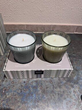 Nest Wellness Wild Mint & Eucalyptus / Driftwood & Chamomile Candle Set